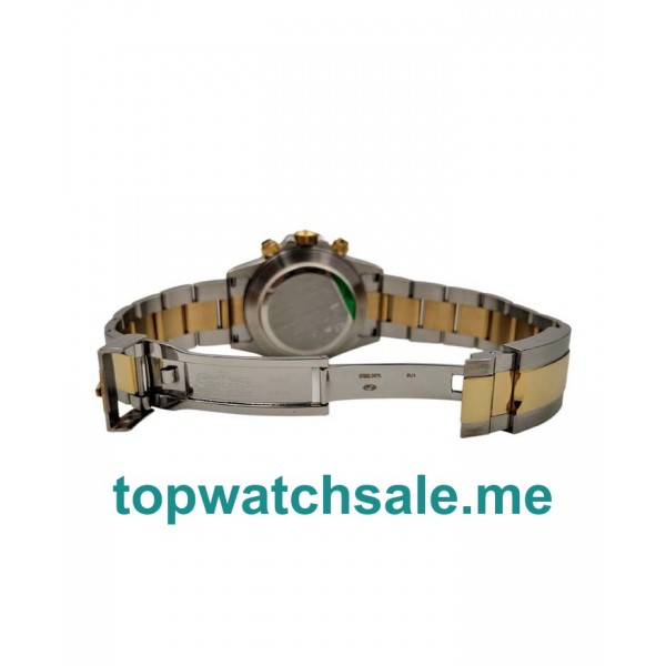 UK Perfect Replica Rolex Cosmograph Daytona 116503 JF Stainless Steel & Yellow Gold Black & Champagne Dial Swiss Valjoux  7750 Watches