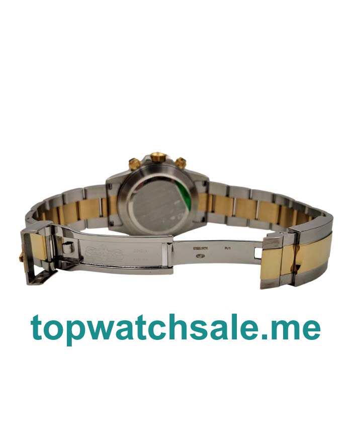 UK Perfect Replica Rolex Cosmograph Daytona 116503 JF Stainless Steel & Yellow Gold Black & Champagne Dial Swiss Valjoux  7750 Watches