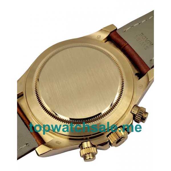 UK Perfect Replica Rolex Cosmograph Daytona 116508 JH Yellow Gold White Dial Swiss Valjoux 7750 Movement