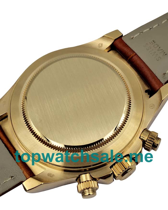 UK Perfect Replica Rolex Cosmograph Daytona 116508 JH Yellow Gold White Dial Swiss Valjoux 7750 Movement