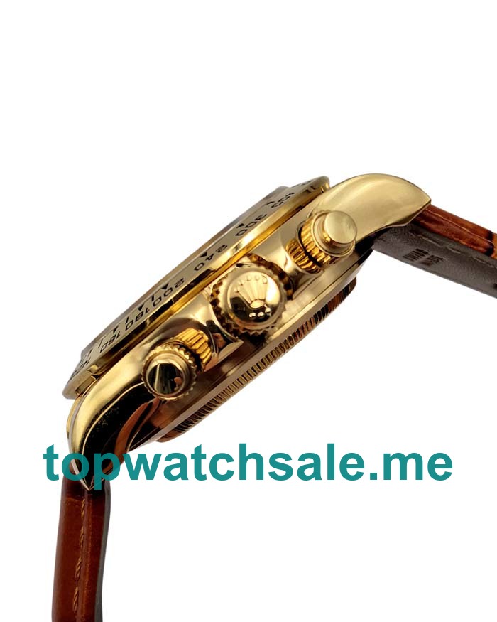 UK Perfect Replica Rolex Cosmograph Daytona 116508 JH Yellow Gold White Dial Swiss Valjoux 7750 Movement