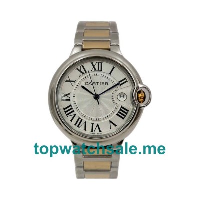 UK 36MM Silver Dials Cartier Ballon Bleu W69009Z3 Replica Watches