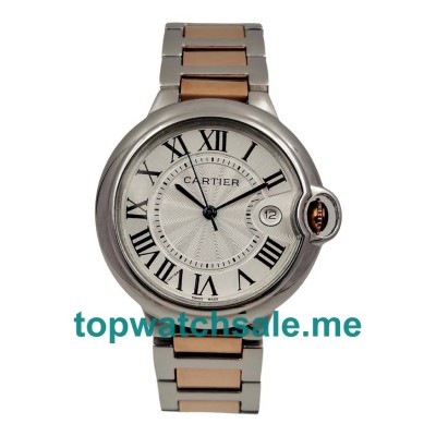 UK 36MM Silver Dials Cartier Ballon Bleu W69009Z3 Replica Watches