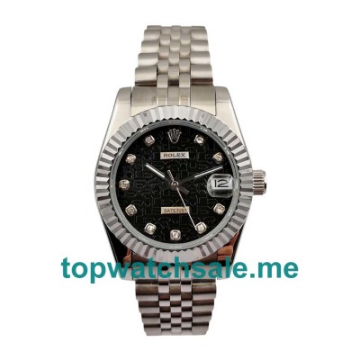 UK 36MM Black Dials Rolex Datejust 116234 Replica Watches