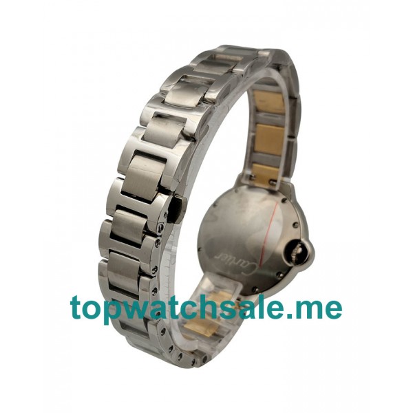 UK 33MM Silver Dials Cartier Ballon Bleu W2BB0002 Replica Watches