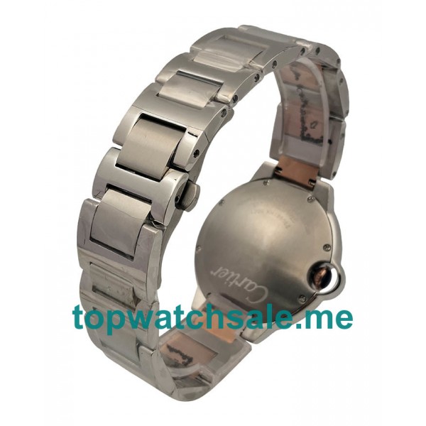 UK 42MM Silver Dials Cartier Ballon Bleu W69009Z3 Replica Watches
