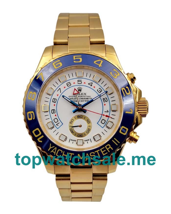 UK 44MM White Dials Rolex Yacht-Master II 116688 Replica Watches
