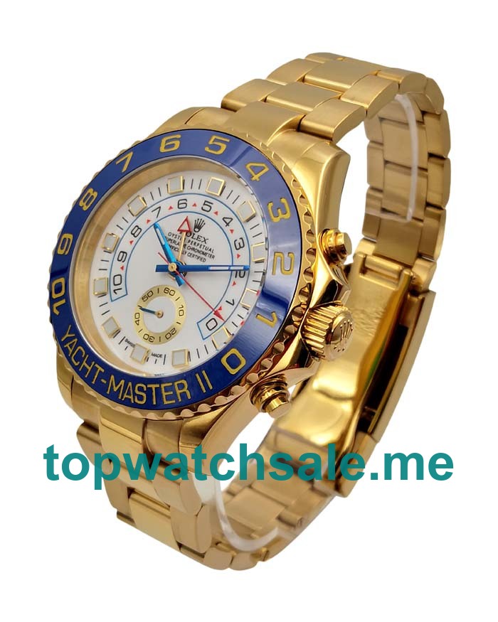 UK 44MM White Dials Rolex Yacht-Master II 116688 Replica Watches