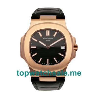 UK Best Replica Patek Philippe Nautilus 5711R Watches With Black Dials For Men