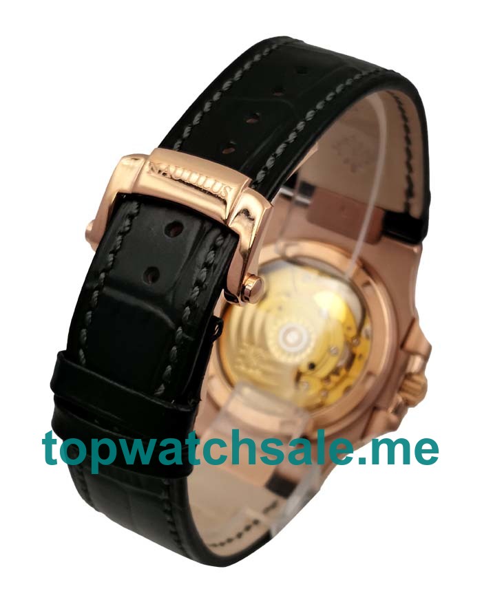 UK Best Replica Patek Philippe Nautilus 5711R Watches With Black Dials For Men
