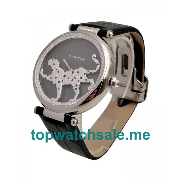 UK 42MM Black Dials Cartier Promenade D’une Panthère HPI00690 Replica Watches
