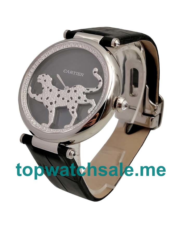 UK 42MM Black Dials Cartier Promenade D’une Panthère HPI00690 Replica Watches