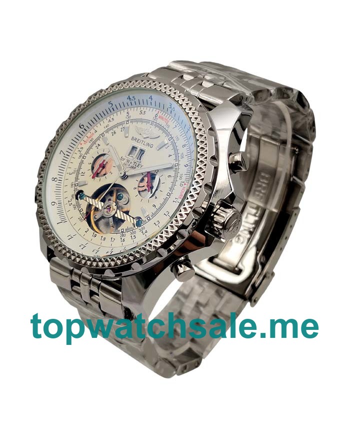 UK Best Quality Breitling Bentley Mulliner Tourbillon Replica Watches With White Dials For Men