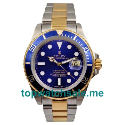 UK Perfect Replica Rolex Submariner 116613 LB Watches With Blue Dials For Men