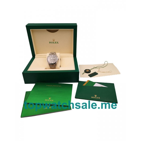UK 39 MM Best Quality Rolex Explorer 214270 Replica Watches With Black Dials For Sale