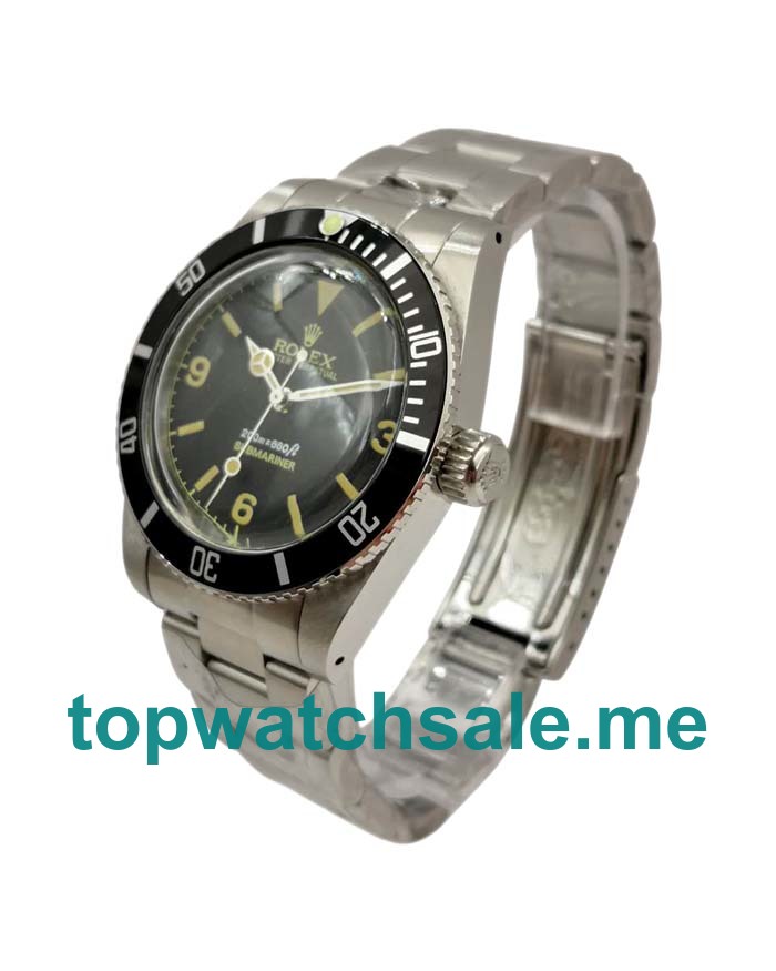 UK Best Quality Rolex Submariner 5513 Fake Watches With Black Dials For Sale