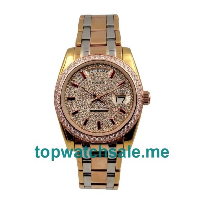 UK 36MM Diamond Dials Rolex Day-Date 118348 Replica Watches