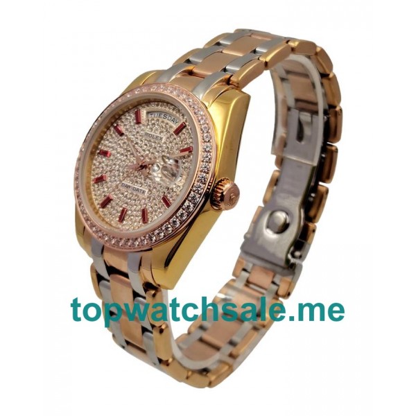 UK 36MM Diamond Dials Rolex Day-Date 118348 Replica Watches