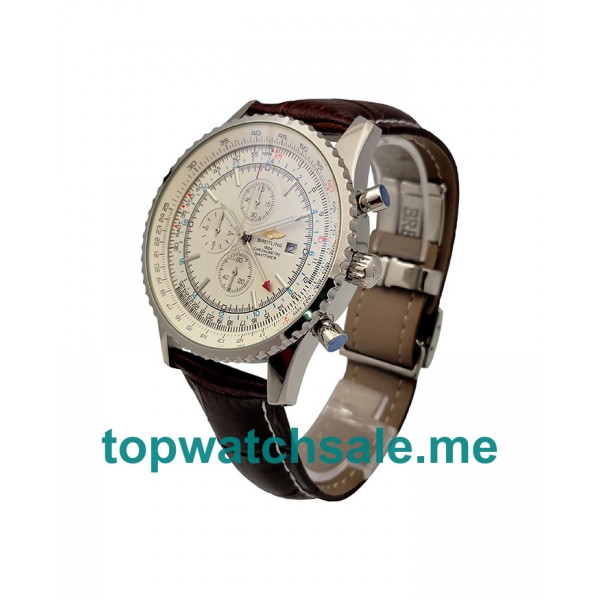 UK 47MM White Dials Breitling Navitimer World A24322 Replica Watches