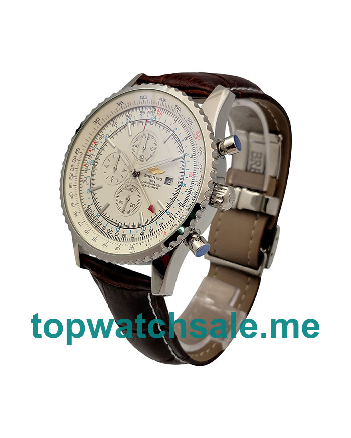 UK 47MM White Dials Breitling Navitimer World A24322 Replica Watches