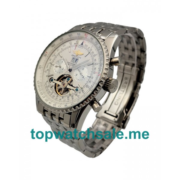 UK 47MM White Dials Breitling Navitimer World A24322 Replica Watches