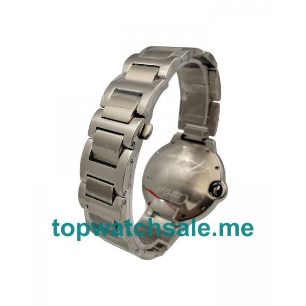 UK 42MM Silver Dials Cartier Ballon Bleu WE902035 Replica Watches