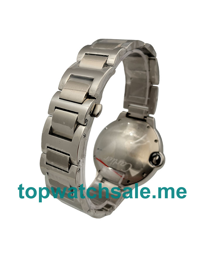 UK 42MM Silver Dials Cartier Ballon Bleu WE902035 Replica Watches