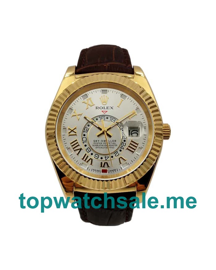 UK 40.5MM Silver Dials Rolex Sky-Dweller 326138 Replica Watches