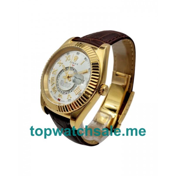 UK 40.5MM Silver Dials Rolex Sky-Dweller 326138 Replica Watches