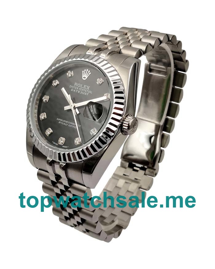 UK 36MM Black Dials Rolex Datejust 116234 Replica Watches
