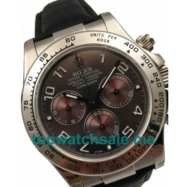 UK AAA Quality Rolex Daytona 116519 Replica Watches With Grey Dials For Men