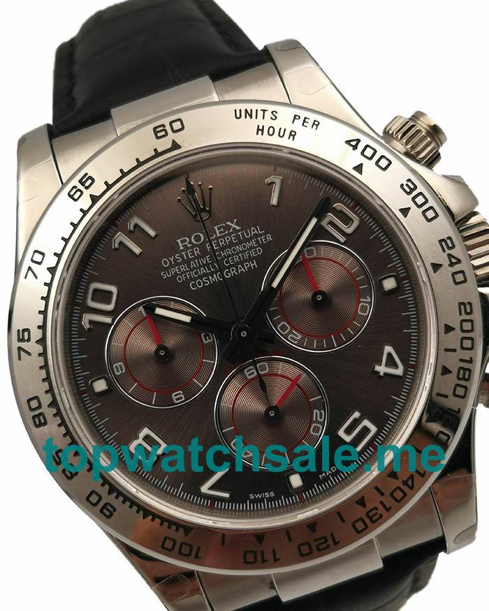 UK AAA Quality Rolex Daytona 116519 Replica Watches With Grey Dials For Men