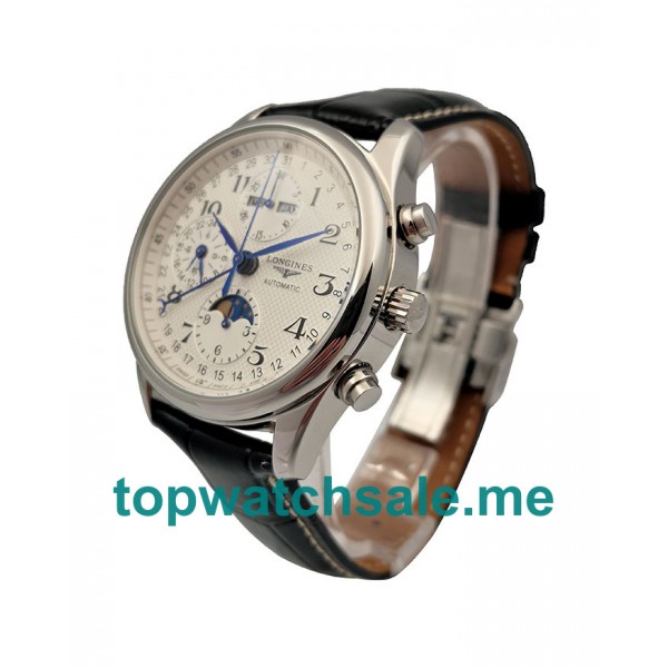 UK Swiss Movement Replica Longines Master L2.673.4.78.3 - 40 MM With White Dials For Men