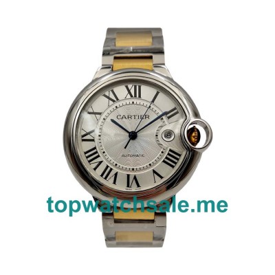 UK 42MM Silver Dials Cartier Ballon Bleu W69009Z3 Replica Watches