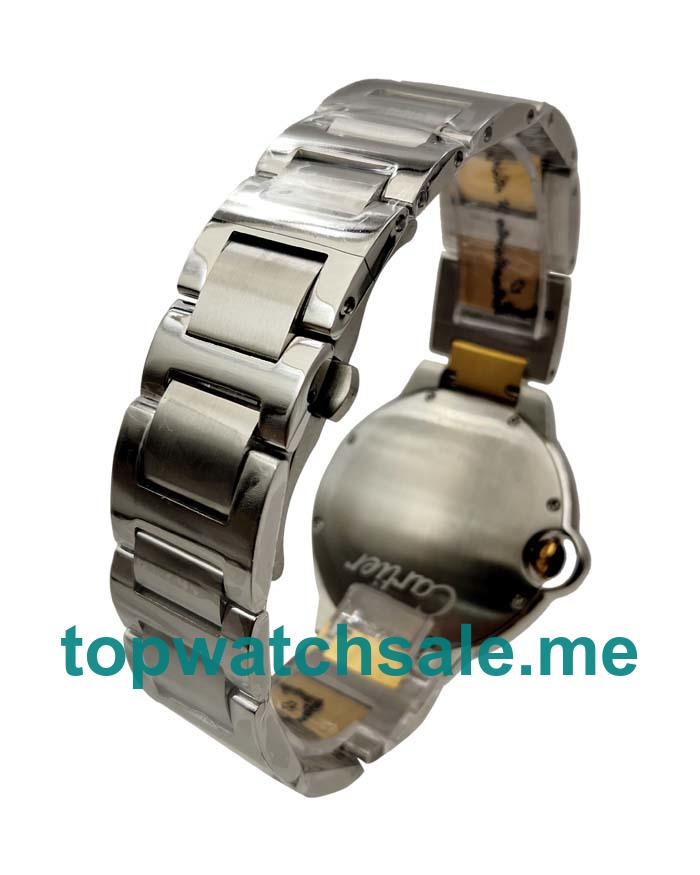 UK 42MM Silver Dials Cartier Ballon Bleu W69009Z3 Replica Watches