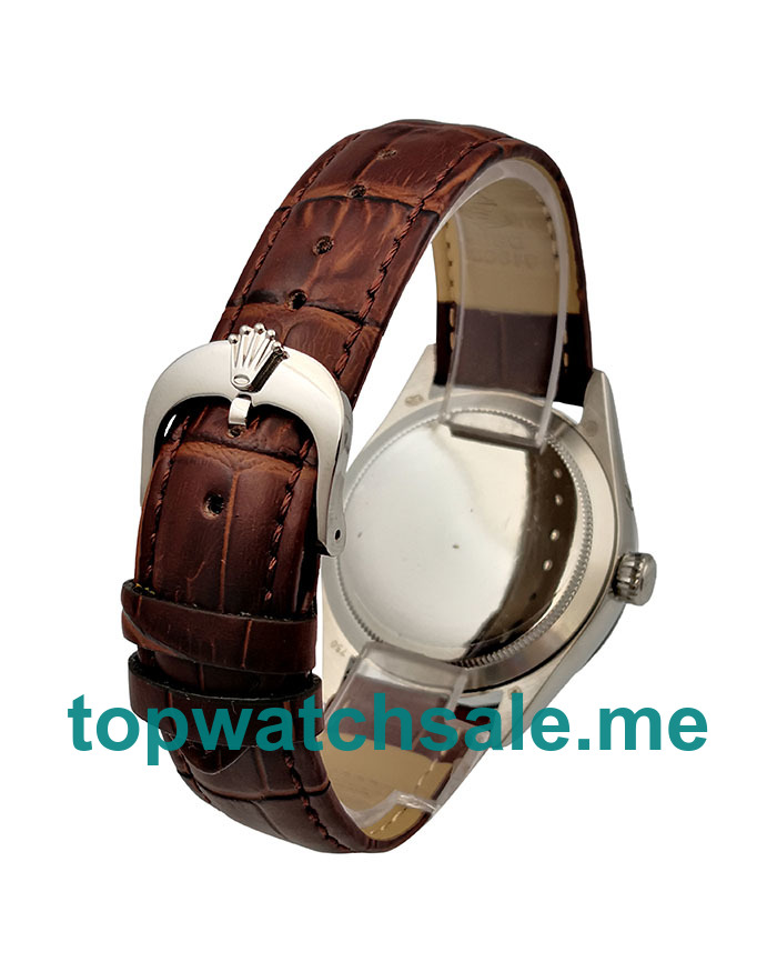 UK 39MM White Steel Rolex Cellini 50535 Replica Watches
