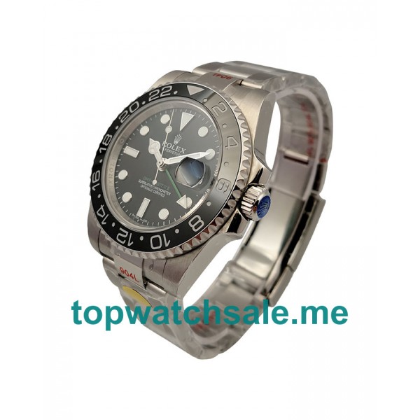 UK Best 1:1 Rolex GMT-Master II 116710LN Replica Watches With Black Dials For Men