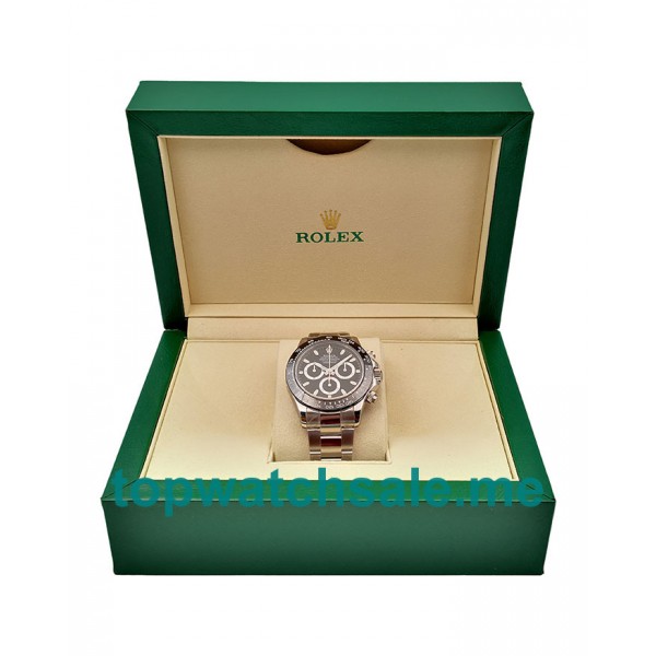 UK AAA Online Replica Rolex Daytona Cosmograph 116500LN N Stainless Steel Black Dial Swiss 4130 Run 6@SEC Watches For Sale
