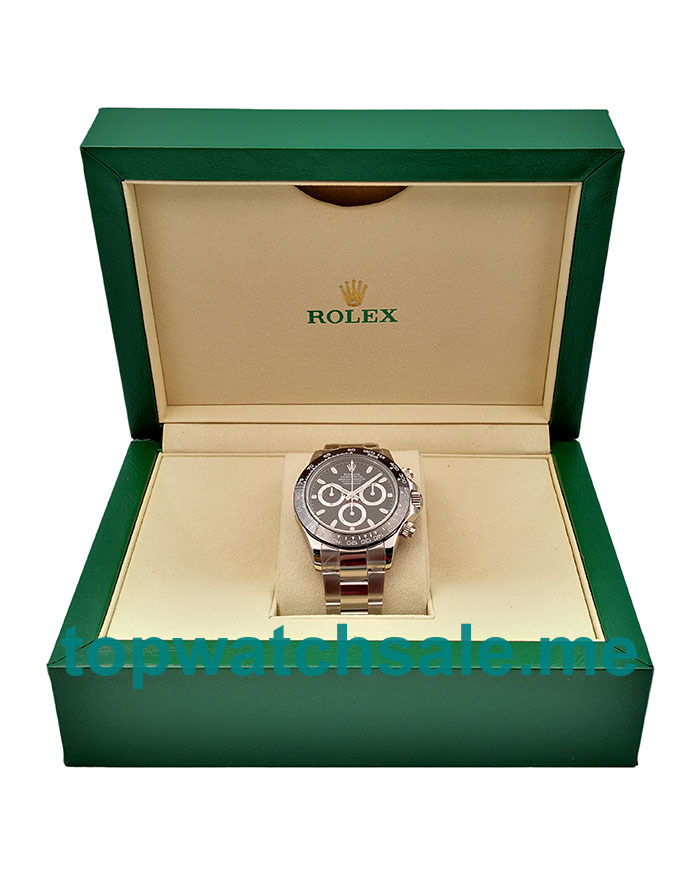 UK AAA Online Replica Rolex Daytona Cosmograph 116500LN N Stainless Steel Black Dial Swiss 4130 Run 6@SEC Watches For Sale