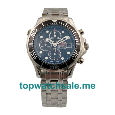 UK 41.5MM Black Dials Omega Seamaster Chrono Diver 213.30.42.40.01.001 Replica Watches