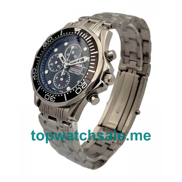 UK 41.5MM Black Dials Omega Seamaster Chrono Diver 213.30.42.40.01.001 Replica Watches