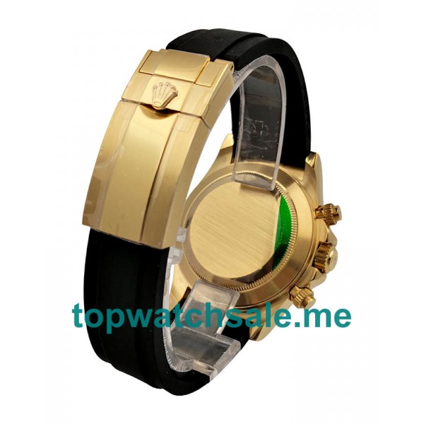 UK Swiss Movement Replica Rolex Daytona Cosmograph 116518LN JH Yellow Gold Black Dial Swiss 4130 Run 6@SEC