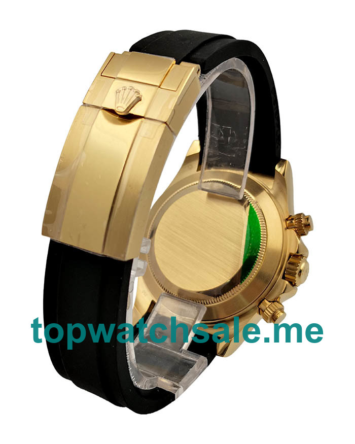 UK Swiss Movement Replica Rolex Daytona Cosmograph 116518LN JH Yellow Gold Black Dial Swiss 4130 Run 6@SEC