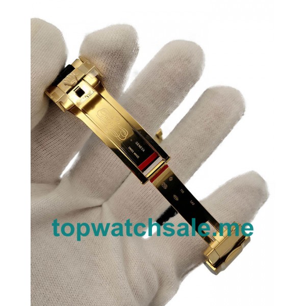 UK Swiss Movement Replica Rolex Daytona Cosmograph 116518LN JH Yellow Gold Black Dial Swiss 4130 Run 6@SEC