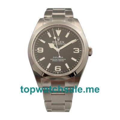 UK 40 MM Cheap Rolex Explorer 214270 Replica Watches With Black Dials For Men