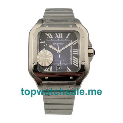 UK 37.5 MM Cartier Santos WSSA0013 Replica Watches With Blue Dials Men Replica Watches
