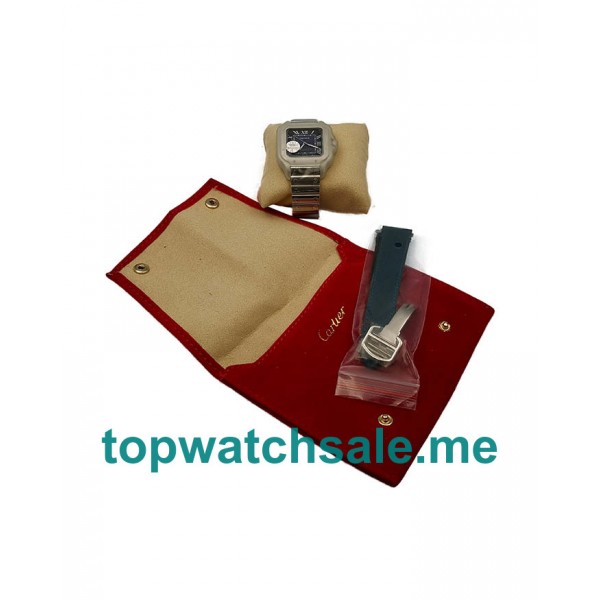 UK 37.5 MM Cartier Santos WSSA0013 Replica Watches With Blue Dials Men Replica Watches