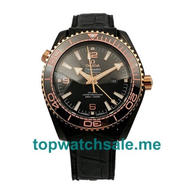 UK Best Quality Omega Seamaster Planet Ocean 215.63.46.22.01.001 Fake Watches With Black Dials For Sale