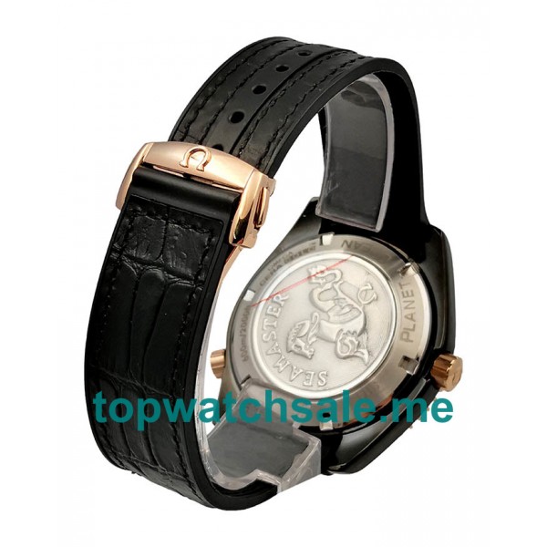 UK Best Quality Omega Seamaster Planet Ocean 215.63.46.22.01.001 Fake Watches With Black Dials For Sale