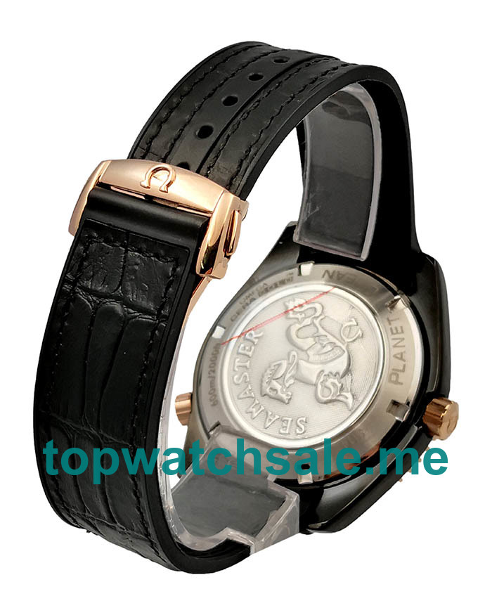 UK Best Quality Omega Seamaster Planet Ocean 215.63.46.22.01.001 Fake Watches With Black Dials For Sale